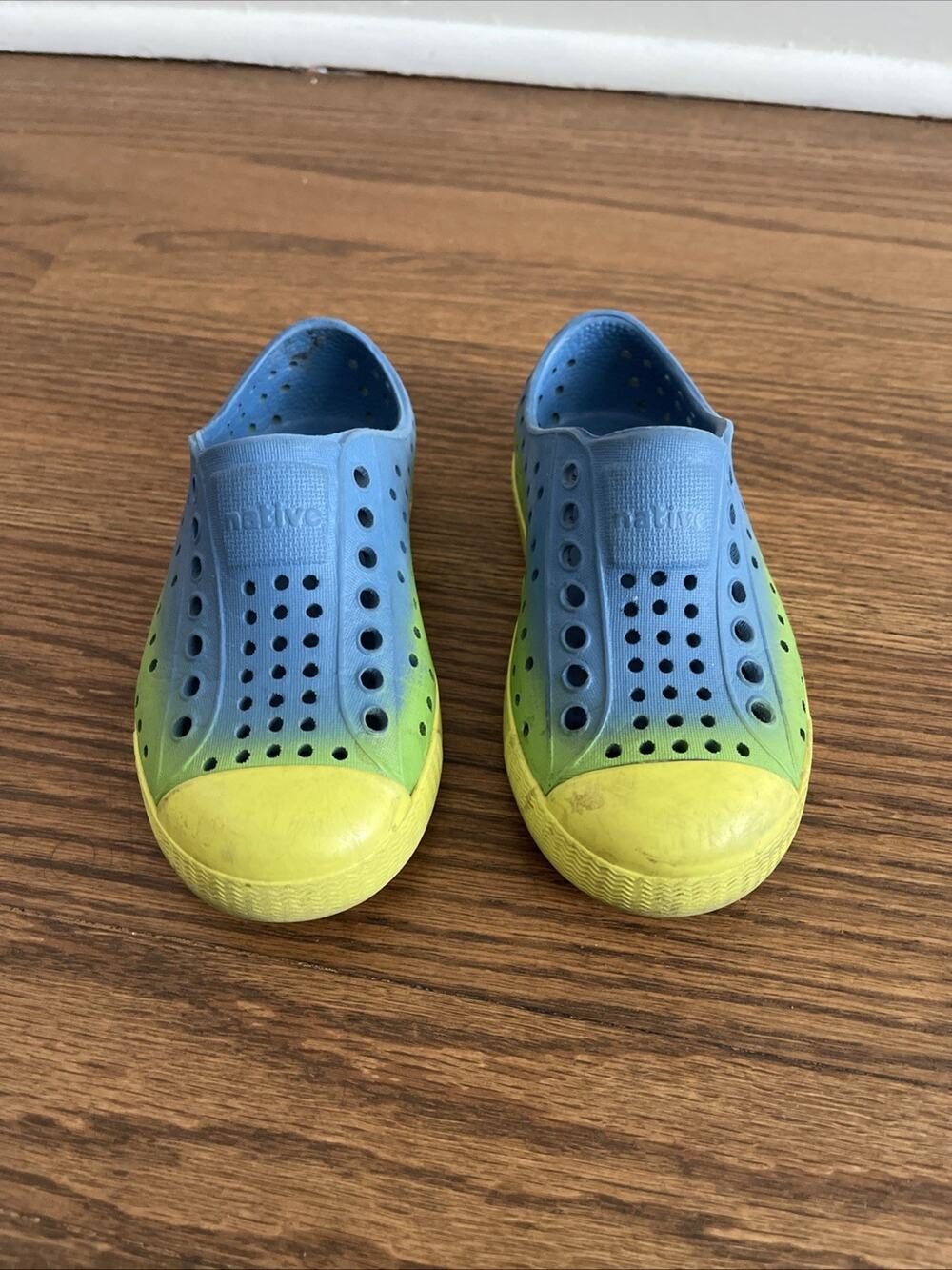 NATIVE JEFFERSON Ombre Blue Yellow WATER SANDALS SNEAKER SHOES TODDLER Child 8